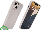Siliconen Cover iPhone 13 / 14 &ndash; Mat Lichtgrijs | Minimalistische Bescherming