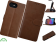 Hoesje voor iPhone 17e Boek Case Leer Wallet Case Donker Bruin