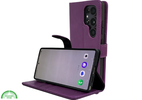 Boekcase Hoesje voor Samsung S26 Ultra diep paars