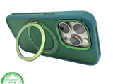 Glanzend Groen iPhone 15 Pro Max Hoesje met Ringhouder &ndash; Transparant &amp; MagSafe | Telefoonstar.nl