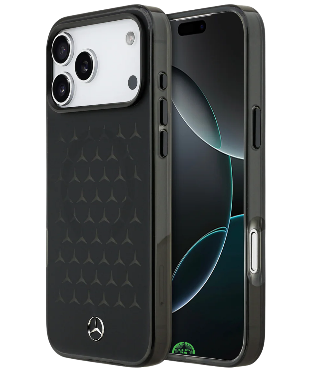Hoesje voor iPhone 18 Pro Max Smoke black Stealth Pattern Shield Case