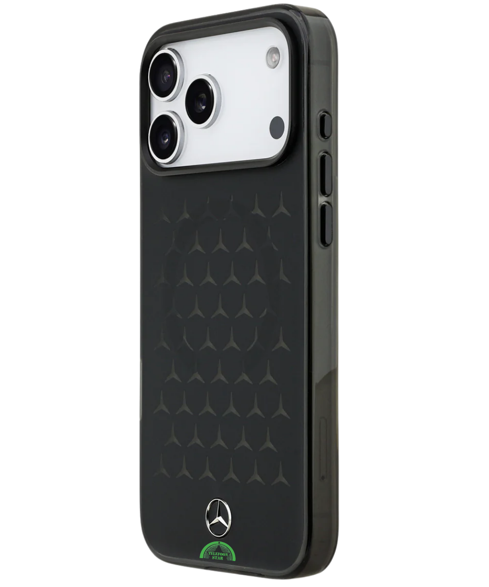 Hoesje voor iPhone 17 Pro Max Smoke black Stealth Pattern Shield Case