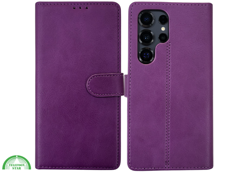 Boekcase Hoesje voor Samsung S26 Ultra diep paars