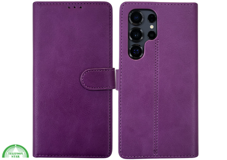 Boekcase Hoesje voor Samsung S26 Ultra diep paars