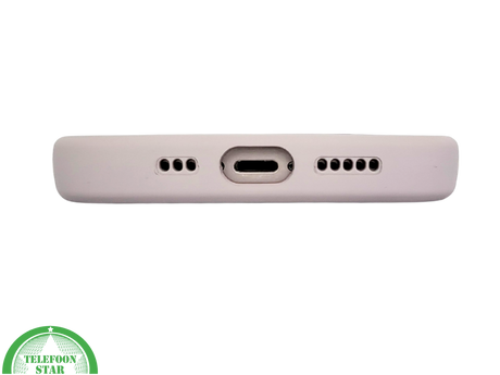 Siliconen Cover iPhone 13 / 14 &ndash; Mat Lichtgrijs | Minimalistische Bescherming