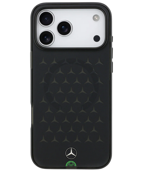 Hoesje voor iPhone 17 Pro Max Smoke black Stealth Pattern Shield Case