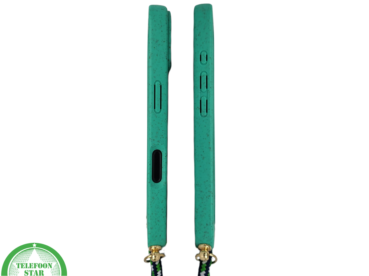 iPhone 16 Hoesje met Koord Groen &ndash; Duurzaam &amp; Trendy Bescherming