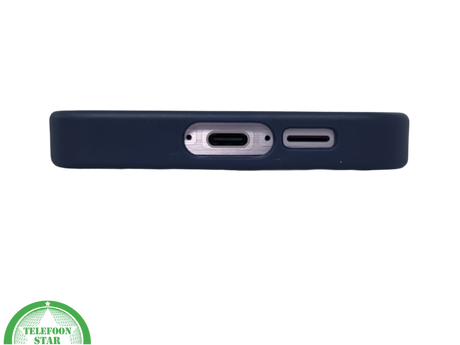 Hoesje voor Samsung A37 Transparant met Blauwe Rand Schokbestendig