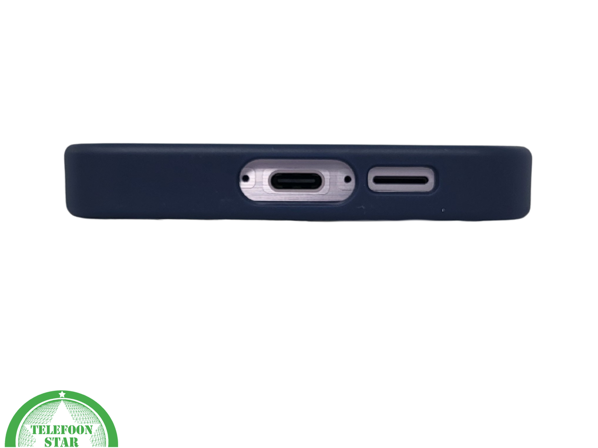 Hoesje voor Samsung A57 Transparant met Blauwe Rand Schokbestendig