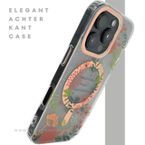 8iPhone 16 Pro Transparant Hoesje Met Bloemenprint En Elegante Tekstdecoratie