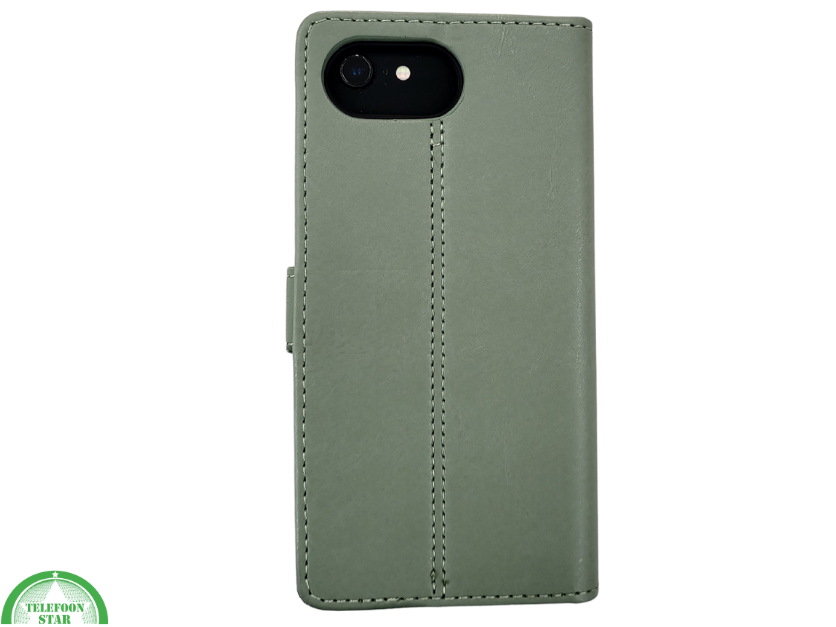 Boek case Groen cover iPhone 16E 2025 leer up