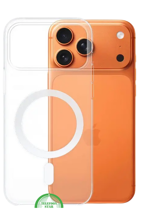 Silicone Hoesje voor iPhone 17 Pro &ndash; MagSafe &amp; Schokbestendig, Flexibel, Helder &amp; Extra Sterk, transparant en | Telefoonstar