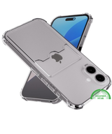 Transparant Hoesje voor iPhone 16 met Kaarthouder &ndash; Slank, Praktisch &amp; Schokbestendig