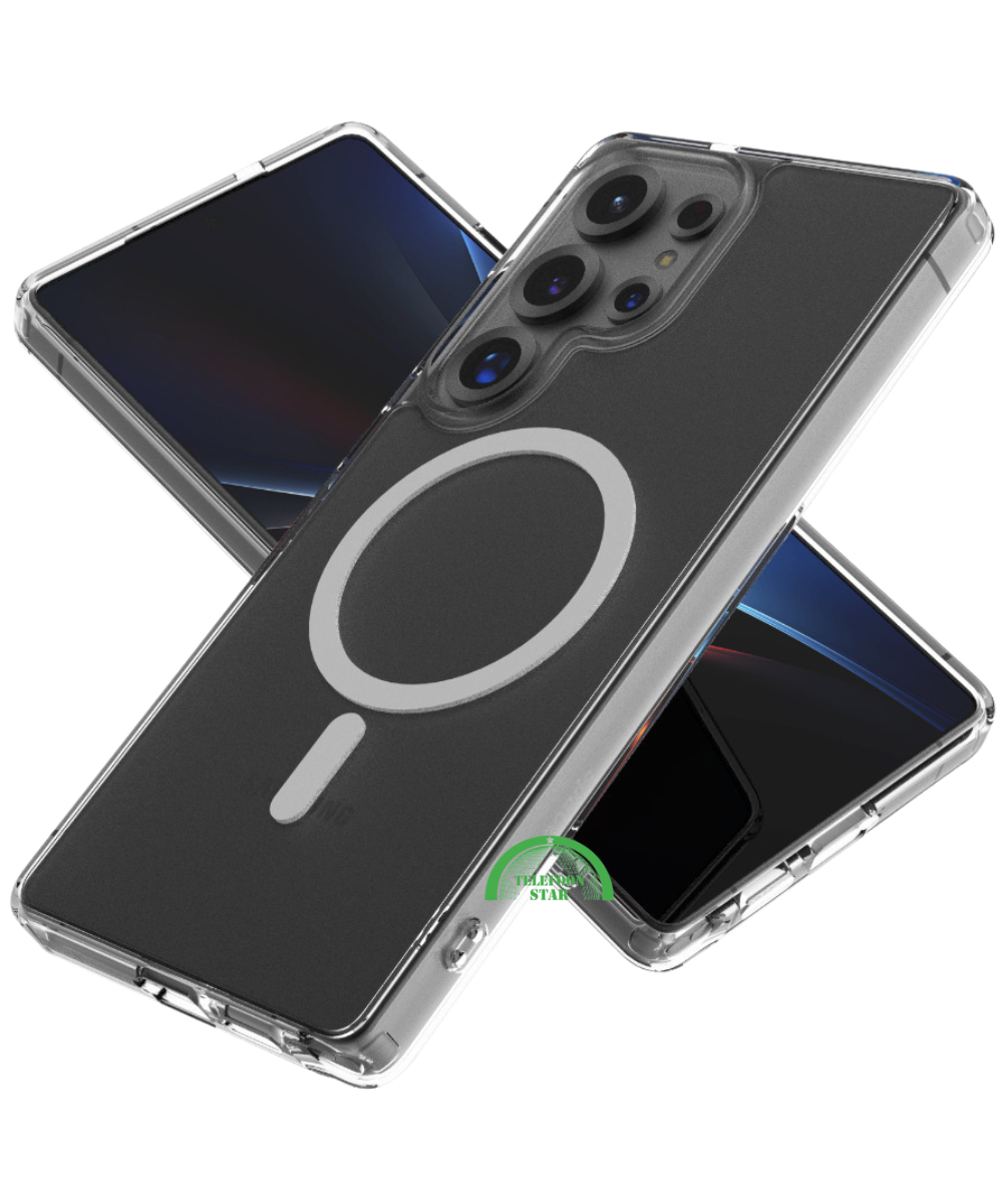 Transparant Hoesje voor Samsung S25 Ultra – MagSafe Ready & Schokbestendig