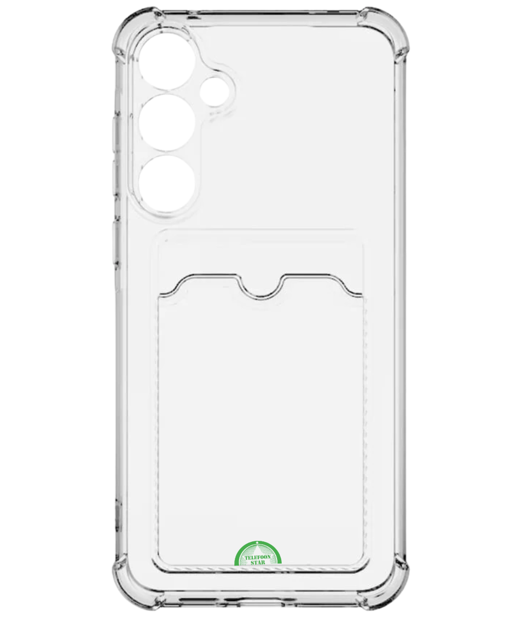 Hoesje voor Galaxy A56 Transparant met Kaarthouder Praktisch, Slank & Schokbestendig