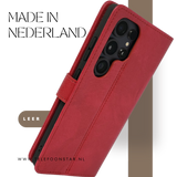 Boekcase hoesje voor Samsung S26 Ultra Rood kunstleer