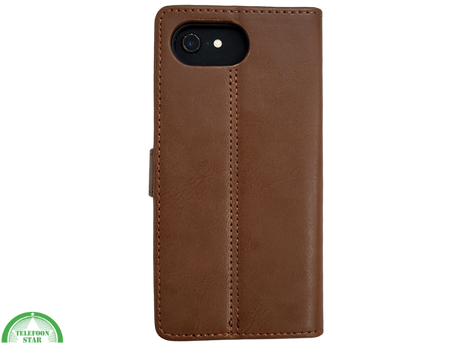 Hoesje voor iPhone 17e Boek Case Leer Wallet Case Donker Bruin
