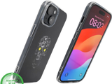 iPhone 15 Hoesje &ndash; Zwart Schedel Design met Bloemen | Kunstzinnig &amp; Beschermend