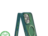 Glanzend Groen iPhone 15 Pro Max Hoesje met Ringhouder &ndash; Transparant &amp; MagSafe | Telefoonstar.nl