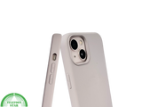 Siliconen Cover iPhone 13 / 14 &ndash; Mat Lichtgrijs | Minimalistische Bescherming