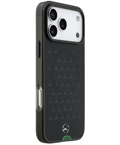 Hoesje voor iPhone 17 Pro Max Smoke black Stealth Pattern Shield Case