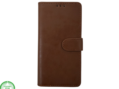 Hoesje voor iPhone 17e Boek Case Leer Wallet Case Donker Bruin