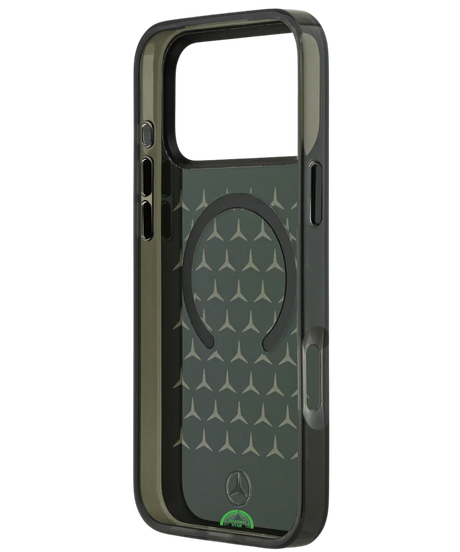 Hoesje voor iPhone 17 Pro Max Smoke black Stealth Pattern Shield Case