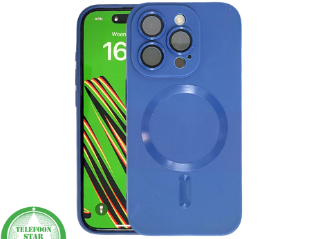 Blauw iPhone 15 Pro Max Hoesje met MagSafe &ndash; Slank &amp; Mat Design | Telefoonstar.nl
