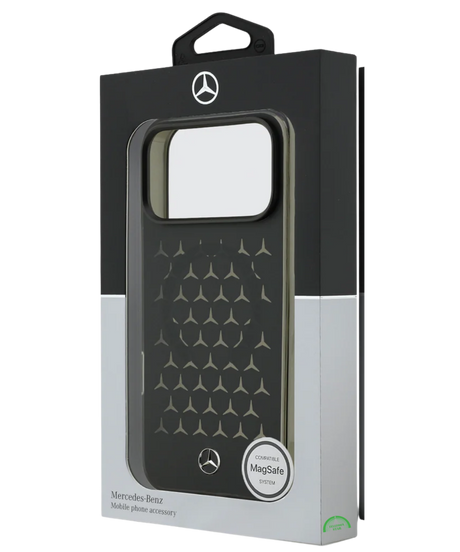 Hoesje voor iPhone 17 Pro Max Smoke black Stealth Pattern Shield Case