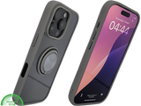 iPhone 16 Pro max Grijs Hoesje Met Ringhouder Stevige Rugcover Voor Extra Grip