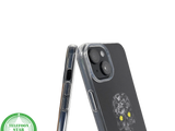 iPhone 15 Hoesje &ndash; Zwart Schedel Design met Bloemen | Kunstzinnig &amp; Beschermend