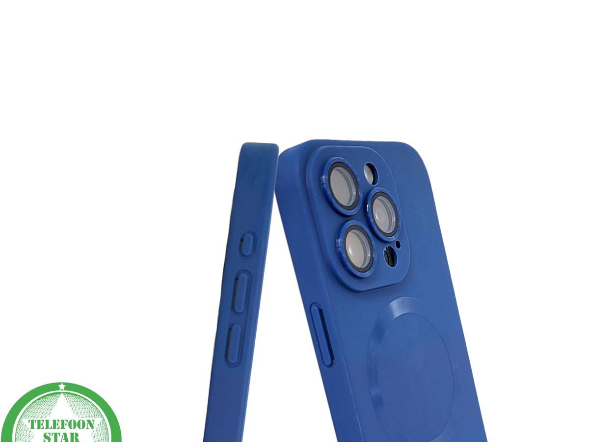 Blauw iPhone 15 Pro Hoesje met MagSafe &ndash; Slank &amp; Mat Design | Telefoonstar.nl