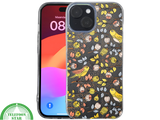 iPhone 15 Hoesje &ndash; Herfstvogels Design met Transparante Rand | Kleurrijk &amp; Beschermend