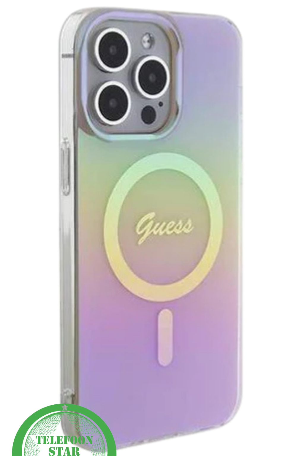 Transparant Hoesje met Roze Ringhouder iPhone 15 Pro Max