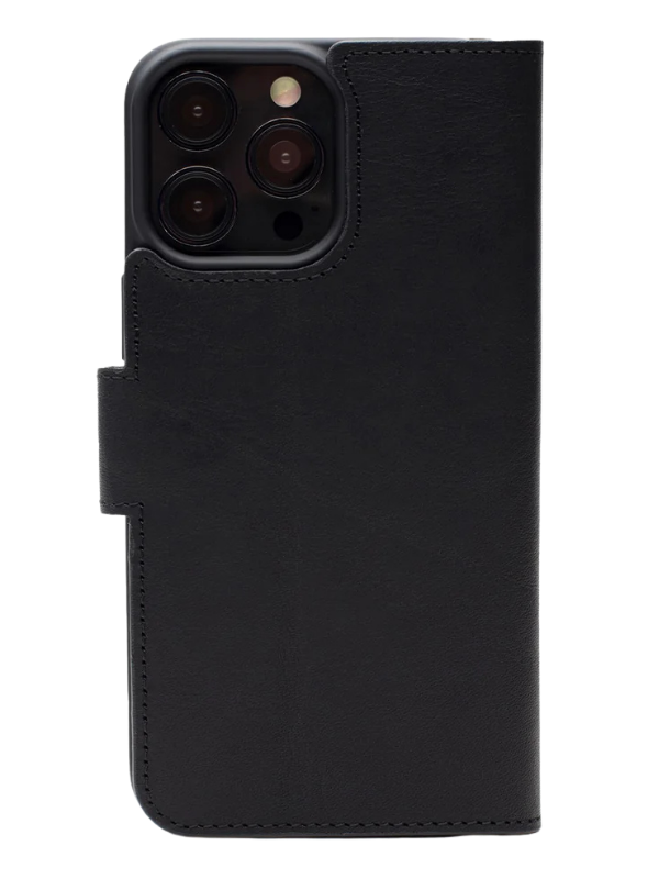 Zwart Wallet Hoesje iPhone 13 Pro &ndash; Leerlook &amp; Kaartvakken | Telefoonstar