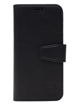 Zwart Wallet Hoesje iPhone 13 Pro &ndash; Leerlook &amp; Kaartvakken | Telefoonstar