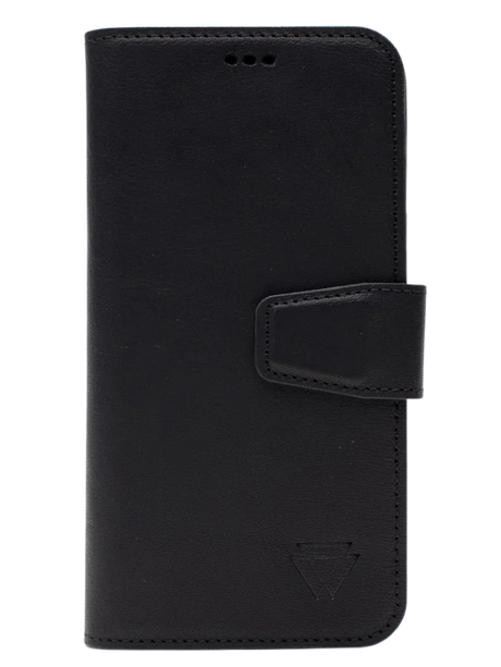 Zwart Wallet Hoesje iPhone 13 Pro &ndash; Leerlook &amp; Kaartvakken | Telefoonstar