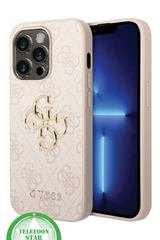 iPhone 15 Pro Max Case &ndash; Chic Beige met Goudaccent