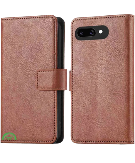Google Pixel 10a Bookcase Hoesje Bruin Leren Look Met Pasjeshouder