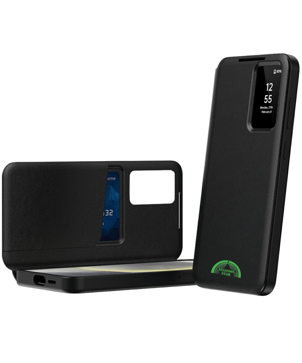 Samsung Galaxy S26 Ultra Smart View Hoesje Met Pasjeshouder Zwart