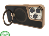 iPhone 15 Pro Hoesje met Ringhouder &ndash; Luxe Bescherming in Bruin-Zwart Design