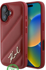 Hoesje voor iPhone 16 Rood Leren &ndash; Luxe Bescherming met Stijlvolle Glans