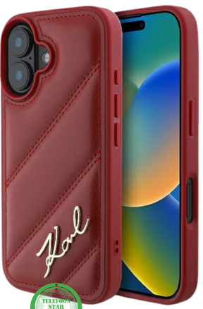 Hoesje voor iPhone 16 Rood Leren &ndash; Luxe Bescherming met Stijlvolle Glans