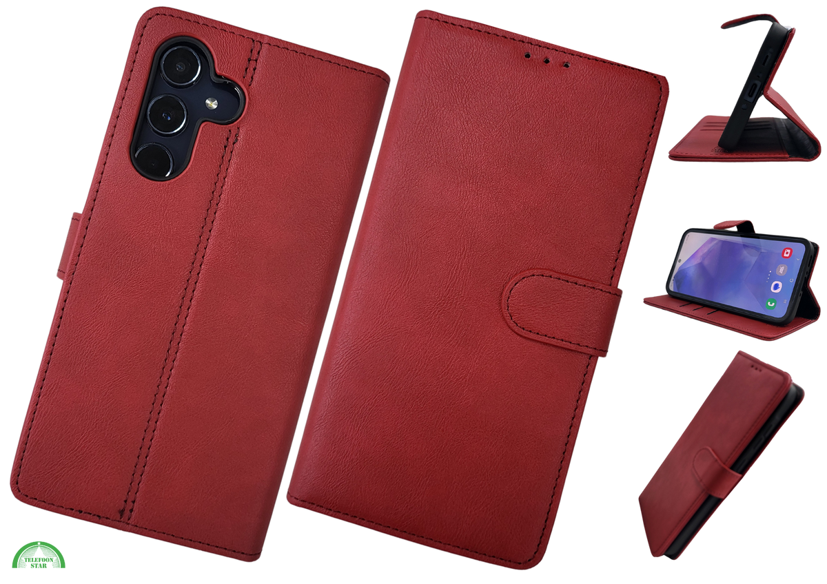 Hoesje voor Samsung Galaxy S26 Plus Boekcase Leer Rood