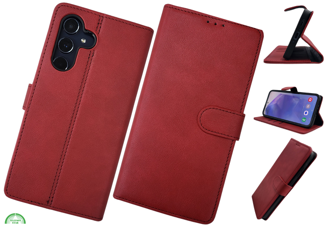 Hoesje voor Samsung Galaxy S26 Plus Boekcase Leer Rood