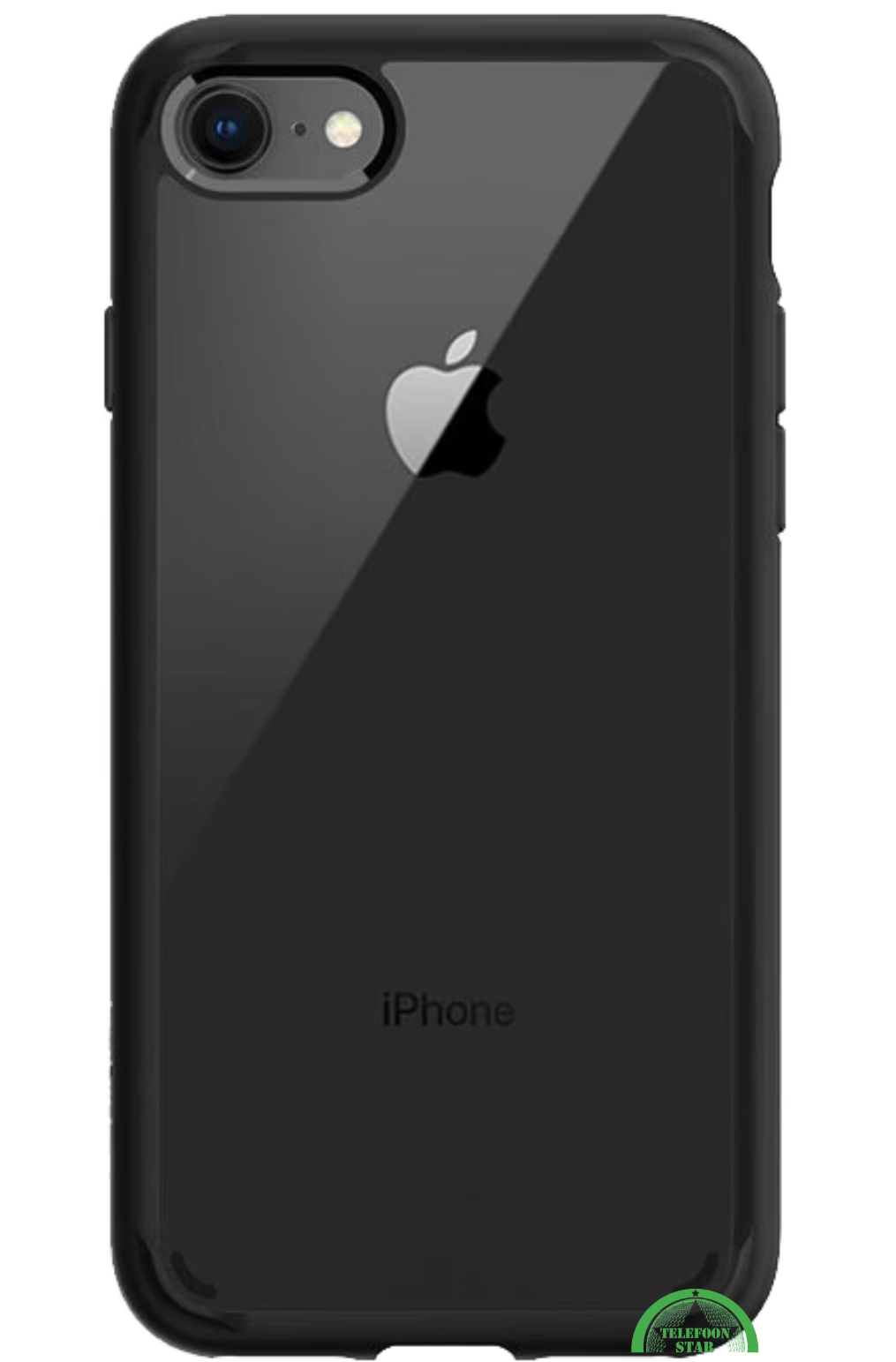 Hoesje voor iPhone SE 2022 Zwart Transparant, Slank, Flexibel &amp; Schokbestendig