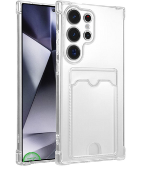 Transparant Hoesje voor Samsung S23 Ultra met Kaartvak, Praktisch, Slank & Shockproof