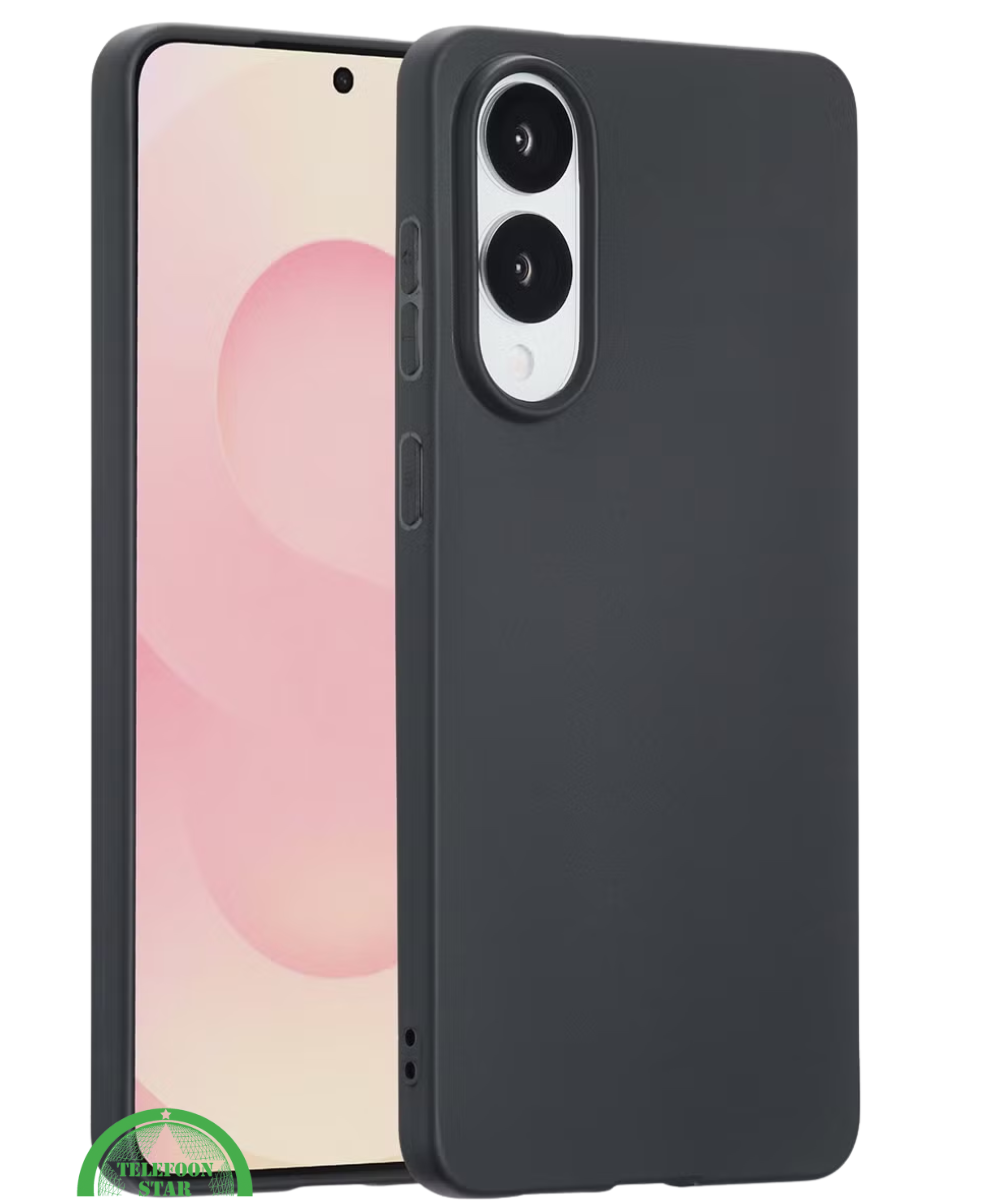 Zwart Hoesje voor Samsung S25 Edge – Slank, Gripvast & Krasbestendig