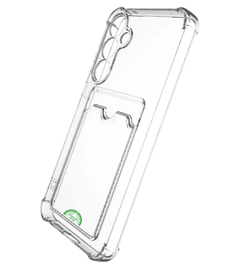 Hoesje voor Galaxy A57 Transparant met Kaarthouder Praktisch, Slank & Schokbestendig
