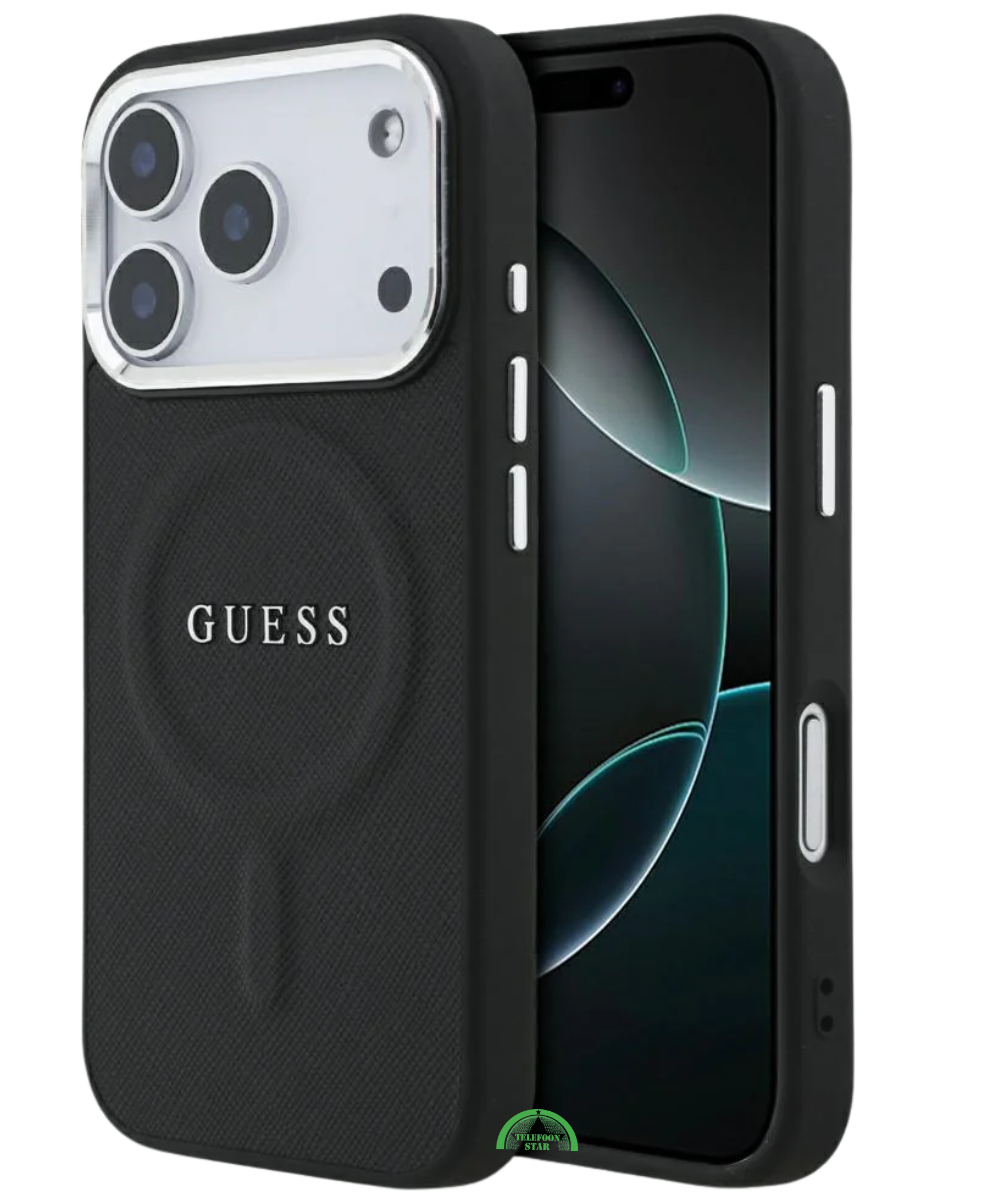Hoesje voor iPhone 17 Pro Zwart met Grip &amp; Camera-rand